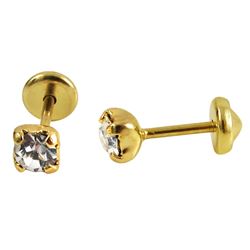 Gold Filled CZ Stud Baby Earrings