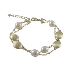 GD Two Row Pearl Bracelet