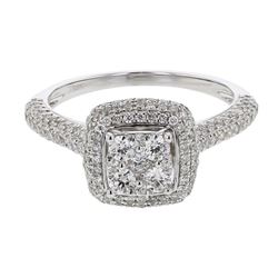 Square Shaped Fashion Ring In 14K White Gold| 439047