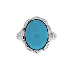 SS TURQUOISE RING - Size 7 (#9949TQ)