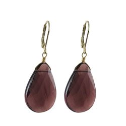 Amy Semi Precious Stone On Gold Tone Sterling Silver Lever Back Earrings -1.87