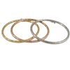 Image 2 : Tri Colored 3 Piece Brass Bangle Set With Hammered Design, 70Mm