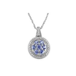 SS TANZANITE / DIAMOND PENDANT (#7417T)