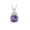 Image 1 : SS AMETHYST / DIAMOND PENDANT (#10189A)