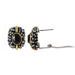 Sm. Dotted Oval Black Earing