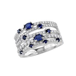 SS CREATED-SAPPHIRE / CUBIC ZIRCONIA RING - Size 7 (#10000MUL)