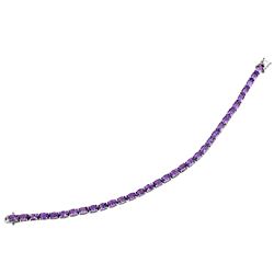 SS AMETHYST BRACELET - Size 8 (#4235A)