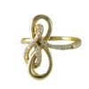 Image 1 : Gold Tone Sterling Silver Infinity Ring Size 7