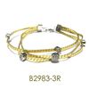 Image 1 : Three Row Flat Chain Bracelet