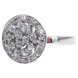 Sterling Silver Round CZ Ring Size 6