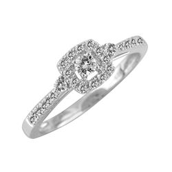 SS DIAMOND RING - Size 7 (#10347D)