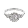 Image 1 : White Diamond Cluster Ring In 14K White Gold | 438683