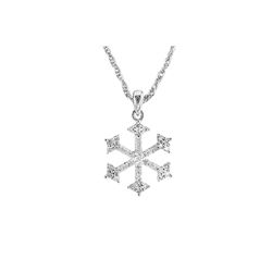 WG DIAMOND SNOWFLAKE PENDANT (#7378D)