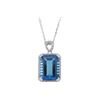 Image 1 : SS SWISS BLUE TOPAZ / WHITE TOPAZ PENDANT (#9613SWWT)