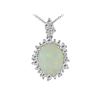 Image 1 : SS ETHIOPIAN OPAL / CREATED-WHITE SAPPHIRE PENDANT (#10513MUL1)