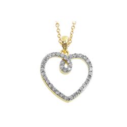DIAMOND HEART PENDANT (#7533D)
