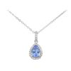 Image 1 : SS TANZANITE / WHITE TOPAZ PENDANT (#10060MUL1)