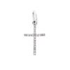 Image 1 : Cross Diamond Slider In 14K White Gold | 436179