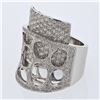 Image 1 : Pave-Set Diamond Fashion Ring In 14K White Gold | 355739