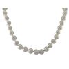 Image 1 : White 12Mm Shiny Shell Pearls Necklace With Sterling Silver Cage Lock, 18