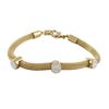 Image 1 : Gold Plated Mesh Bracelet With 3 Round Circles Of Crystals