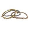 Image 2 : Gold Plated Mesh Bracelet With 3 Round Circles Of Crystals