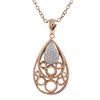 Image 1 : Sterling Silver Rose Gold CZ Pendant
