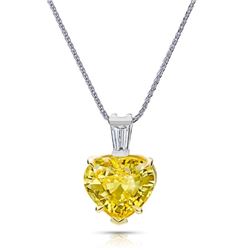 Yellow Sapphire Heart Pendant