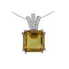 Image 1 : SS CITRINE / DIAMOND PENDANT (#10182C)