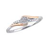 Image 1 : TT STERLING SILVER PINK GOLD PLATED DIAMOND RING - Size 8 (#9812D)