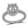 Oval Cut Diamond Semi-Mount Engagement Ring In 14K White Gold|439766