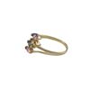 Image 2 : Multi Color Marquise CZ Design, Gold Plated Brass Ring, Size 9