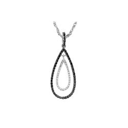 WG BLACK / WHITE DIAMOND PENDANT (#7370D-BLK)