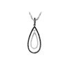 Image 1 : WG BLACK / WHITE DIAMOND PENDANT (#7370D-BLK)
