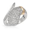 Image 1 : Pave-Set Snake Diamond Ring  In 14K Two-Tone Gold | 289248