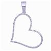 Image 1 : Heart Shaped White Diamond Pendant In 14K White Gold |436728