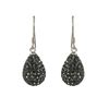 Image 1 : Sterling Silver 9X12mm Grey Crystal Teardrop Earrings