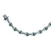 Image 1 : SS SKY BLUE TOPAZ / DIAMOND BRACELET - Size 7.25 (#4299SK)