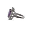 Image 1 : Sterling Silver Ring With Purple CZ Center