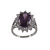 Image 2 : Sterling Silver Ring With Purple CZ Center