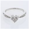 Image 1 : Heart Invisible-Set Princess Cut Diamond Ring  In 10K White Gold | 339763