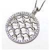 Image 1 : Two Tone CZ-Sterling Silver Pendant