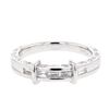Image 1 : Channel-Set Diamond Ring With Filigree In 14K White Gold | 255547