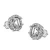 Image 1 : Genuine 0.69CTW Semi-Mount Earring 14K White Gold
