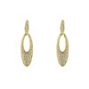 Image 1 : Gold Tone Sterling Silver Pave CZ Open Oval Post Earrings- 33M