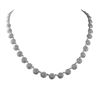 Image 1 : Sterling Silver Necklace With White CZ's Circles Chain