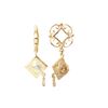 Image 1 : GOLD WHEEL / DIA GRADUATION HAT DANGLE (#169D)