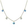 Image 2 : Opal 6X8 Hearts Necklace (Brass) Assorted Colors-16