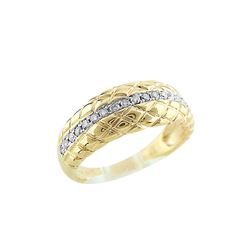 DIAMOND QUILTED STACK RING - Size 7 (#8858D)