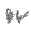 Image 1 : Sterling Silver CZ Clip Earrings- 0.94